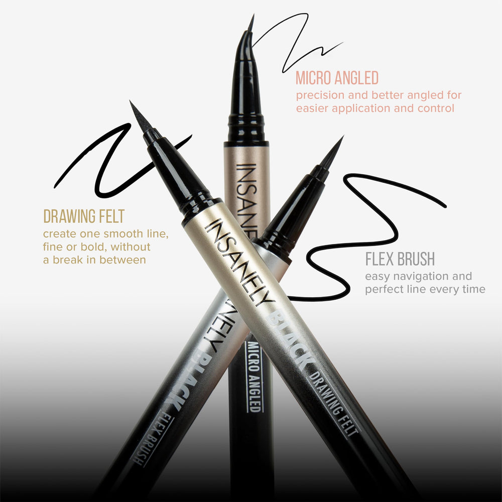 Absolute New York Insanely Black Flex Brush enables precise winged liner