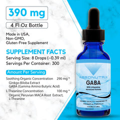 Dropper dispensing the GABA + L-Theanine liquid