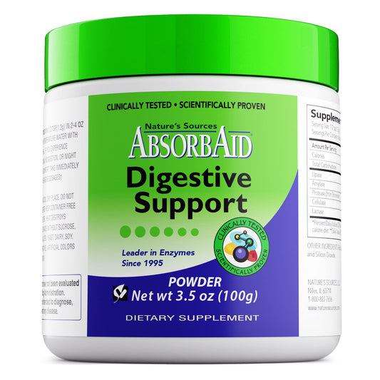 AbsorbAid Digestive Enzymes 100g bottle label