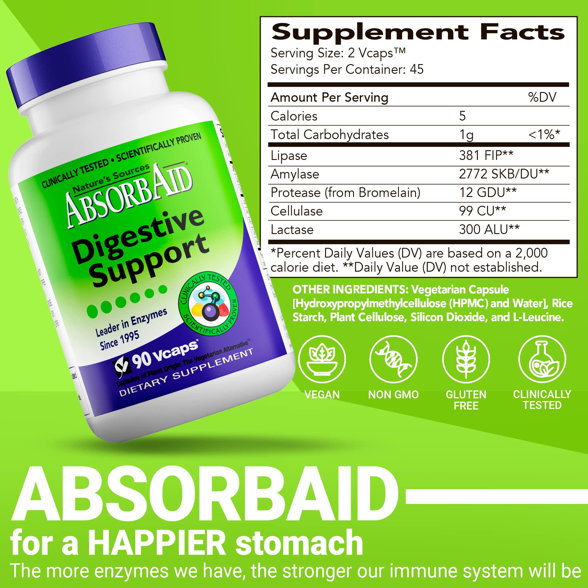 AbsorbAid bottle with dosage information