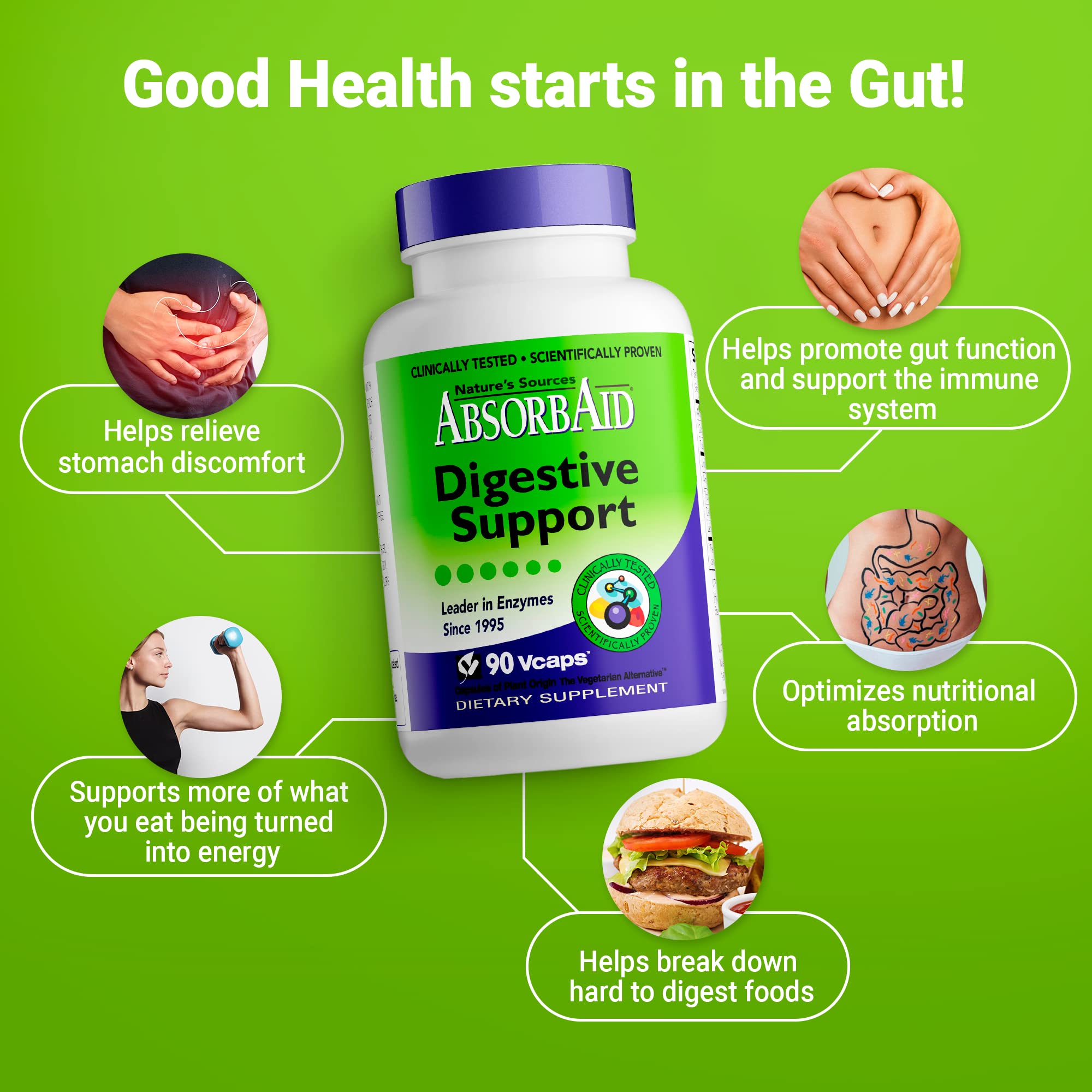 Back of AbsorbAid bottle with supplement facts