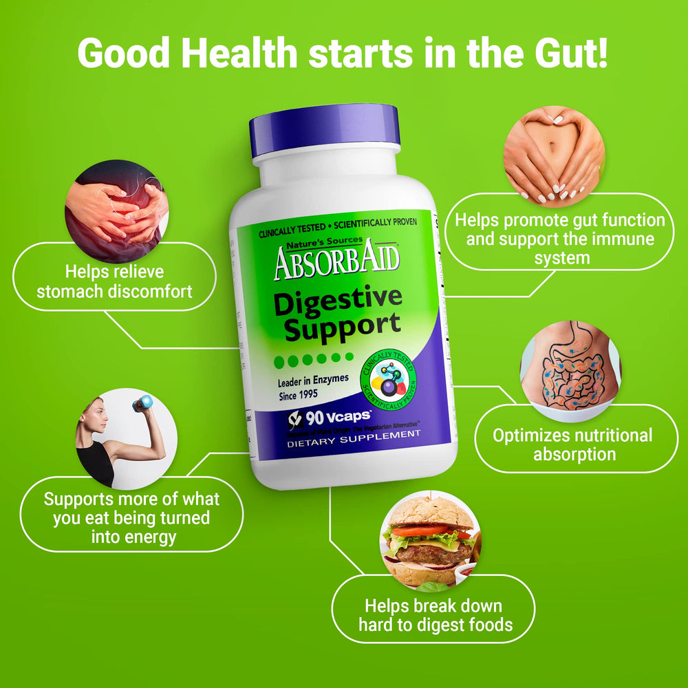 Back of AbsorbAid bottle with supplement facts