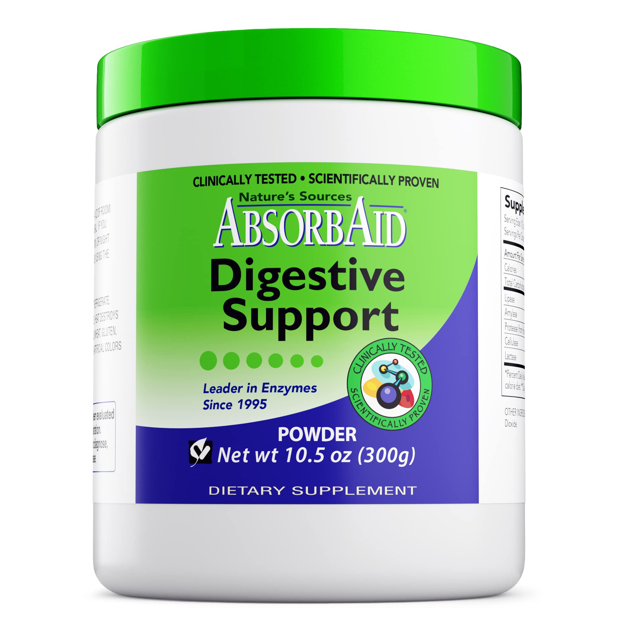 Front label of AbsorbAid Digestive Enzymes 300g