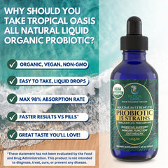 Dropper of liquid probiotic with 98% absorption
