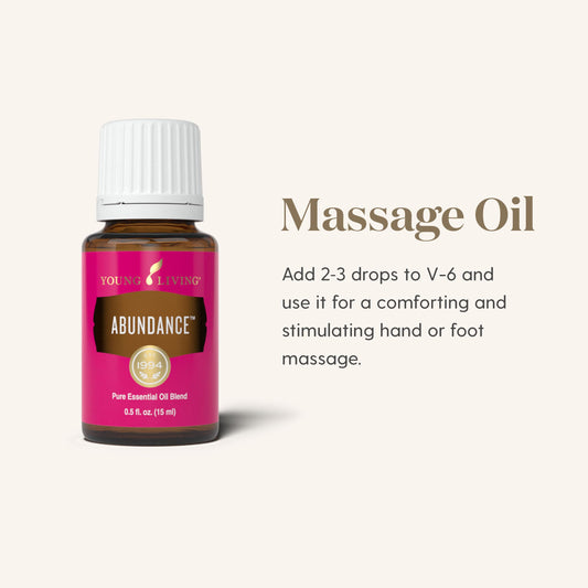 Diffuser emitting Abundance essential oil aroma in a bright room