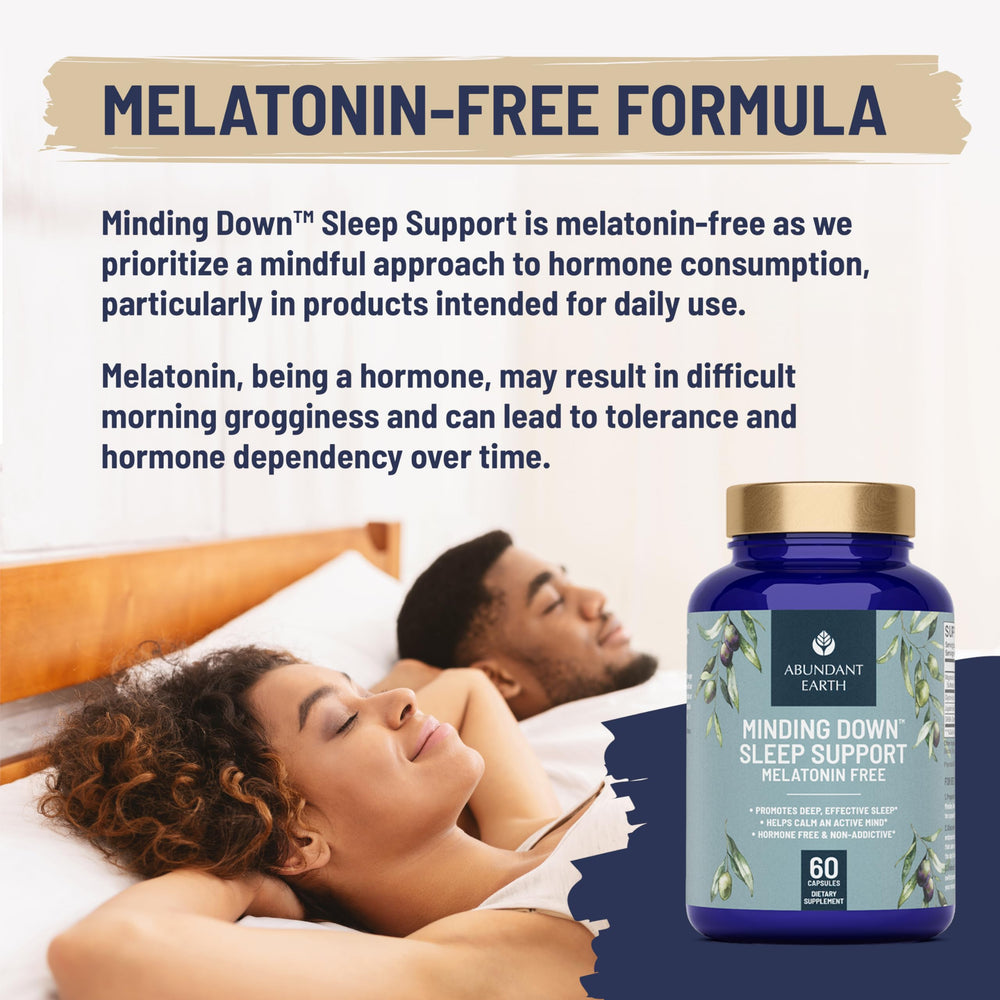 Graphic showing Glycine and Magnesium for sleep support