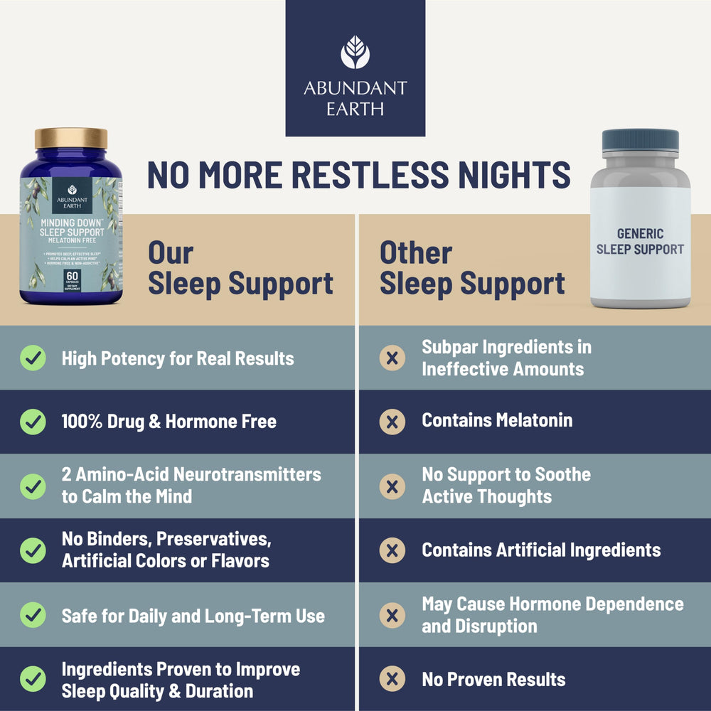 Product label showing no melatonin and vegan formula
