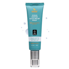 Abundant Natural Health Ocean Soothe spray bottle demonstrates convenient scalp relief.