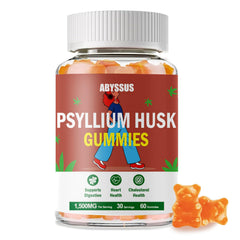 ABYSSUS Psyllium Husk Gummies bottle – peach flavor, 60 count