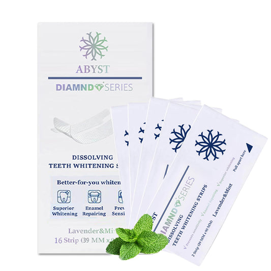 ABYST Diamond Dissolving Teeth Whitening Strips 16 Count pack shot