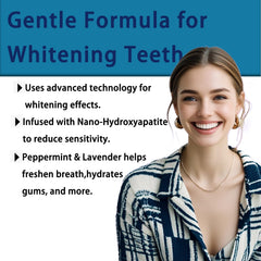 Before and after whitening with ABYST Diamond Strips