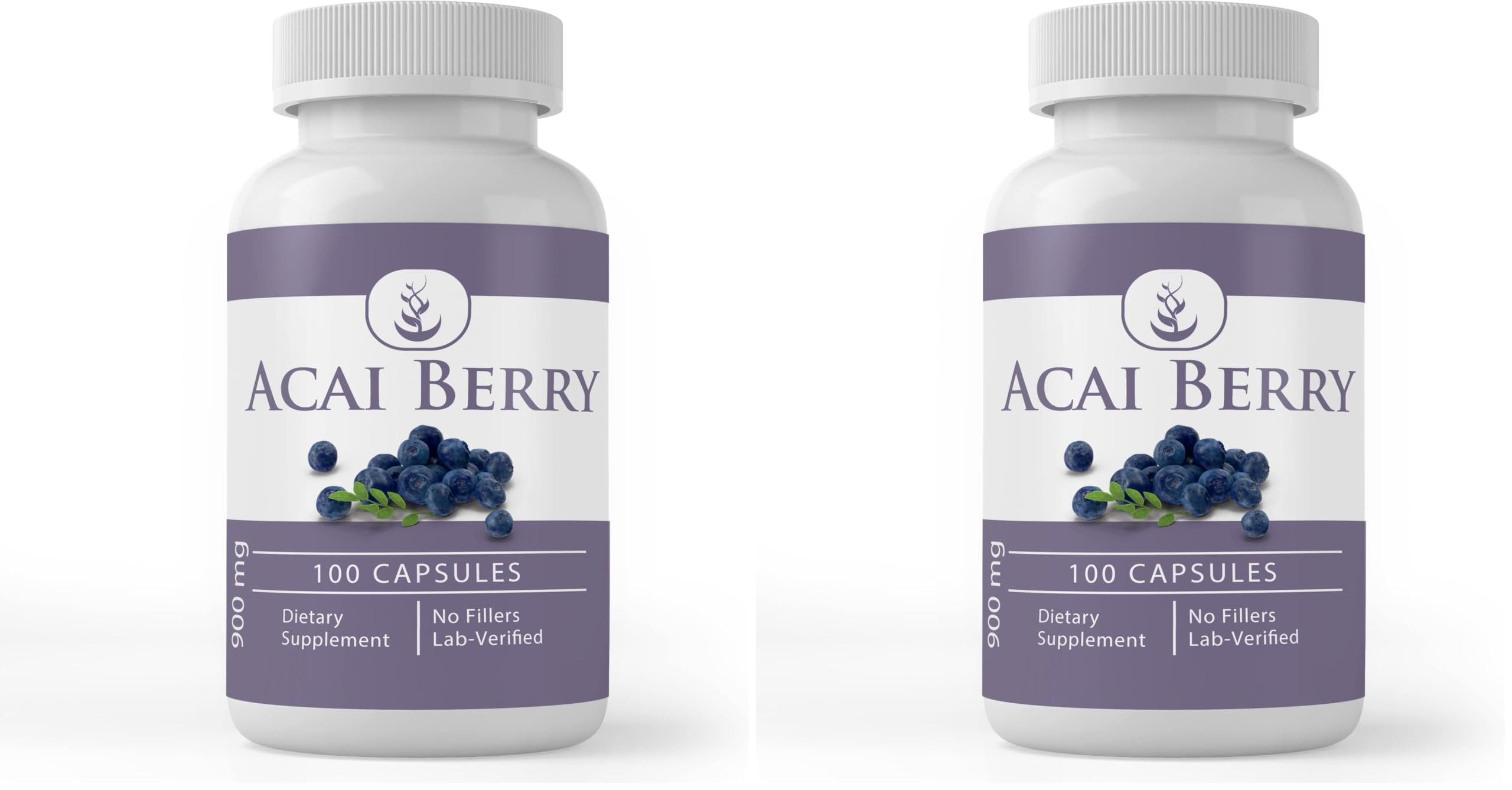 Bottle of Acai Berry capsules with label