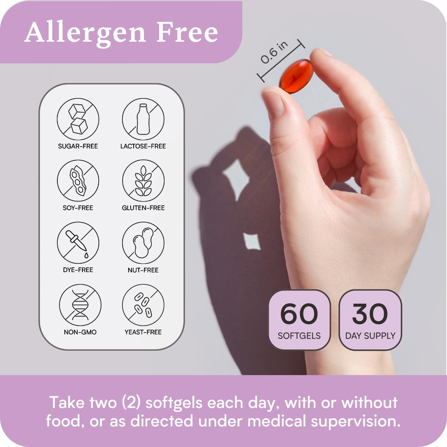Accentrate Omega-110 label highlights high-absorption LPC-DHA for brain