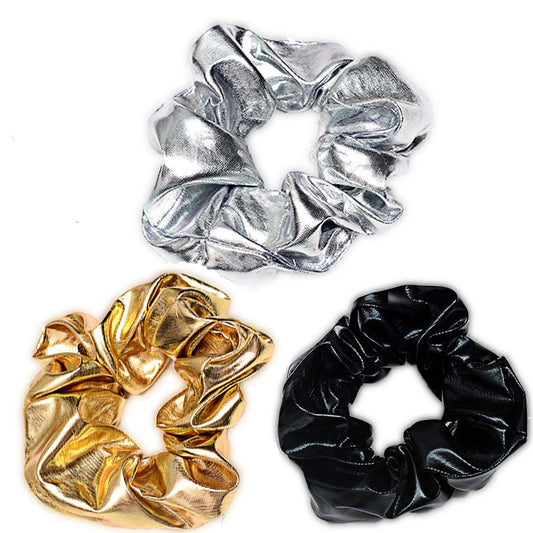 ACCGLORY Shiny Mermaid Scrunchie secures hair with comfortable, all-day wear for gym or party.