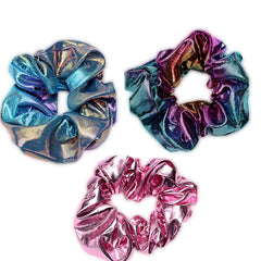 ACCGLORY shiny mermaid scrunchies pack in vibrant colors for secure all-day wear.