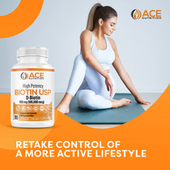 High Potency Biotin USP 100mg capsule product photo