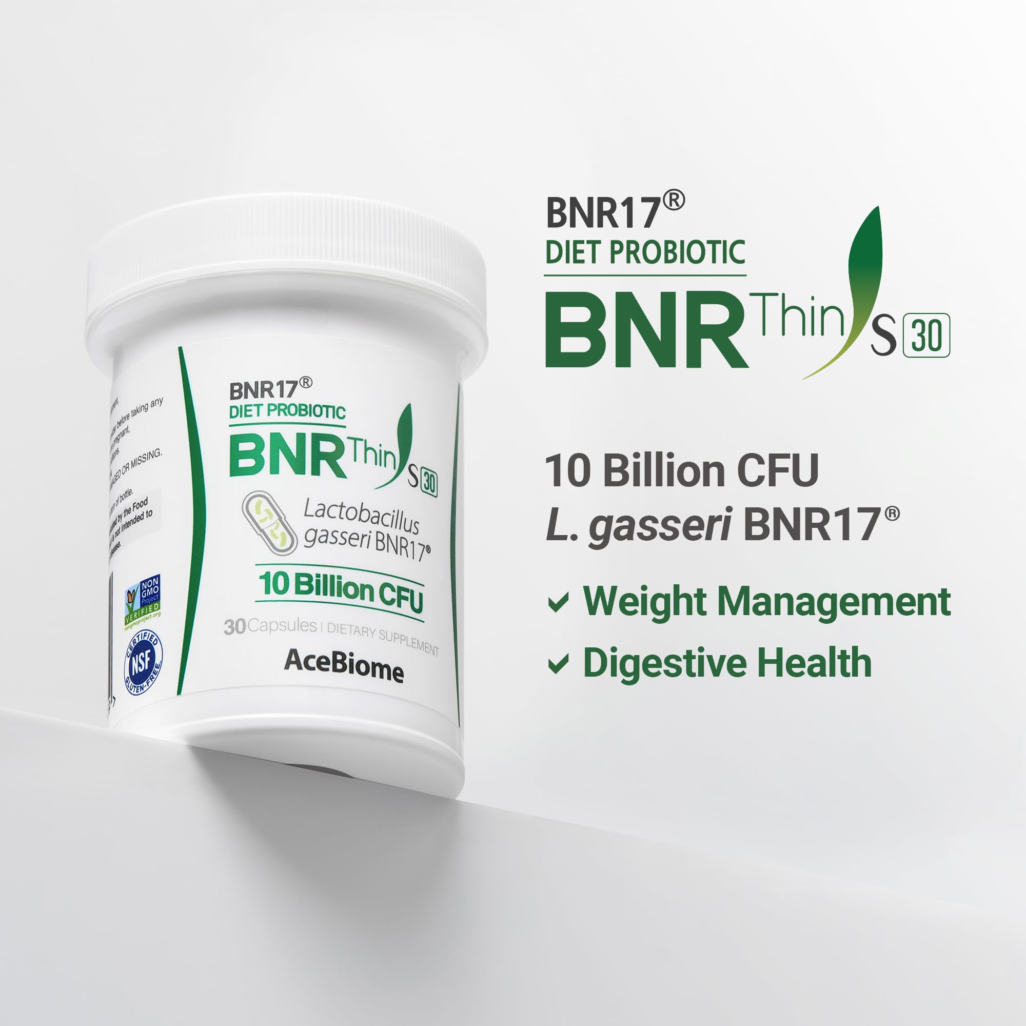 Lactobacillus gasseri BNR17 probiotic label