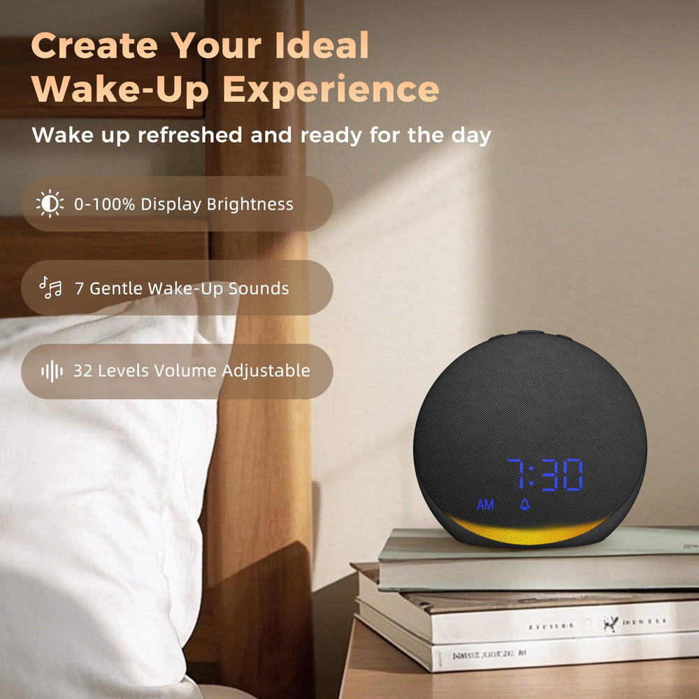 Acedeck sound machine alarm clock Bluetooth speaker demonstrates room filling audio