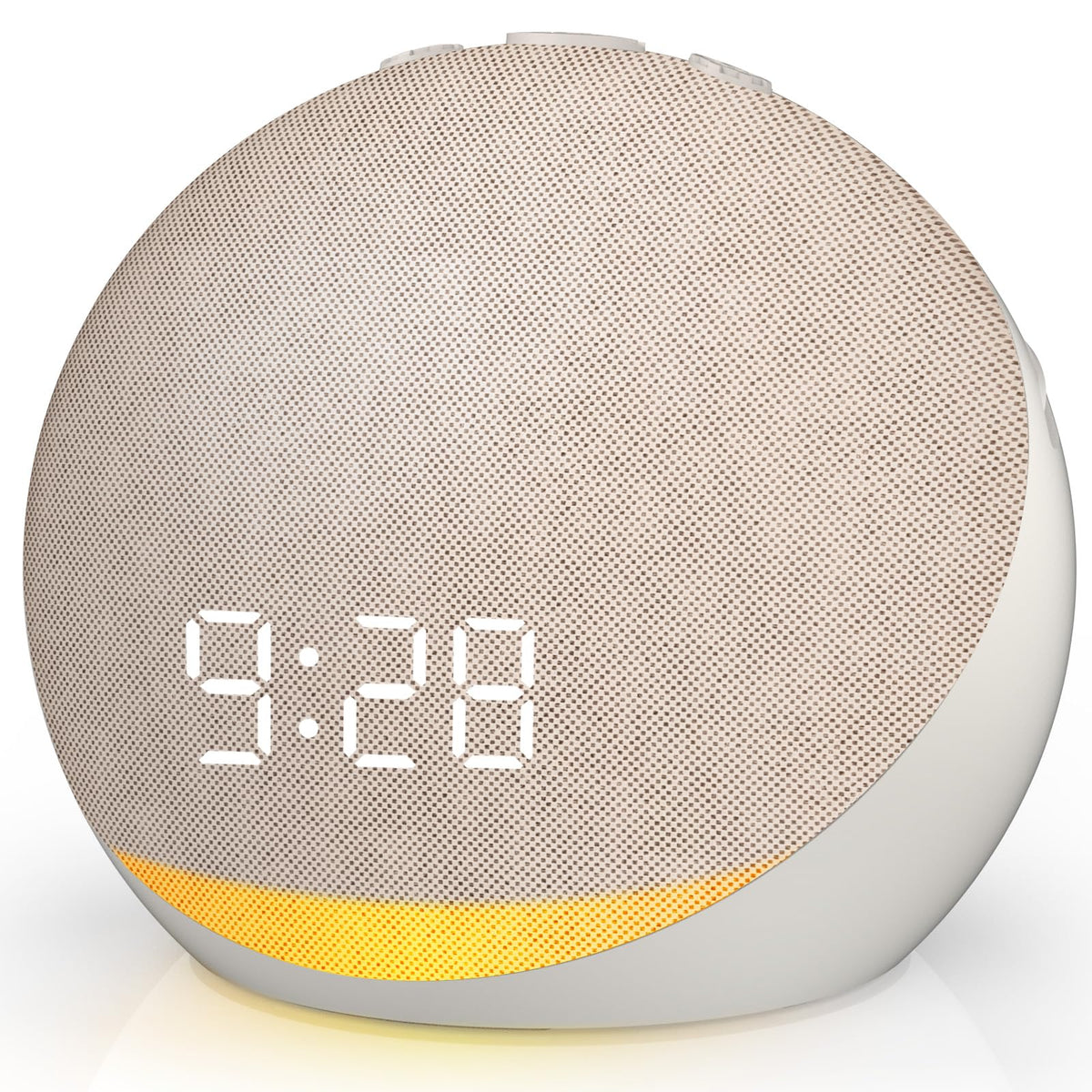 Acedeck sound machine alarm clock on a nightstand for a calmer bedroom routine.