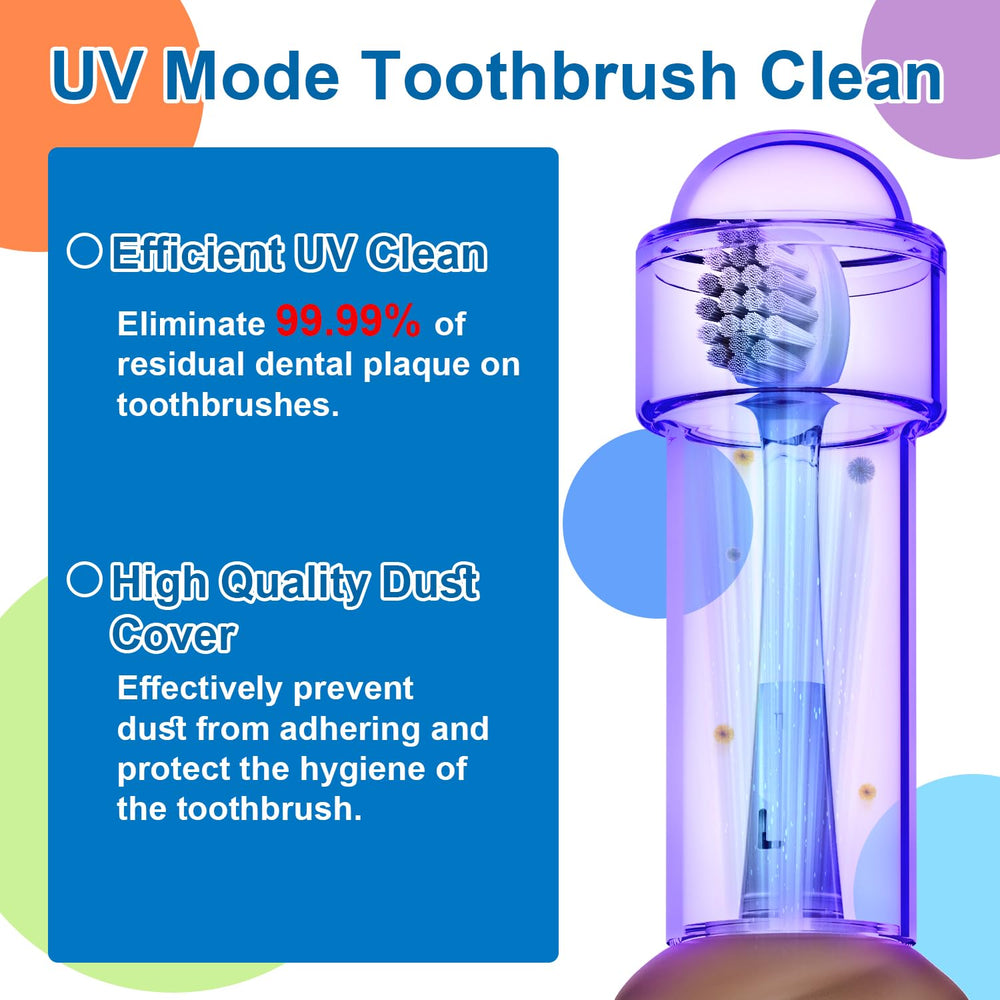 Two BPA-free, silicone-wrapped brush heads for kids