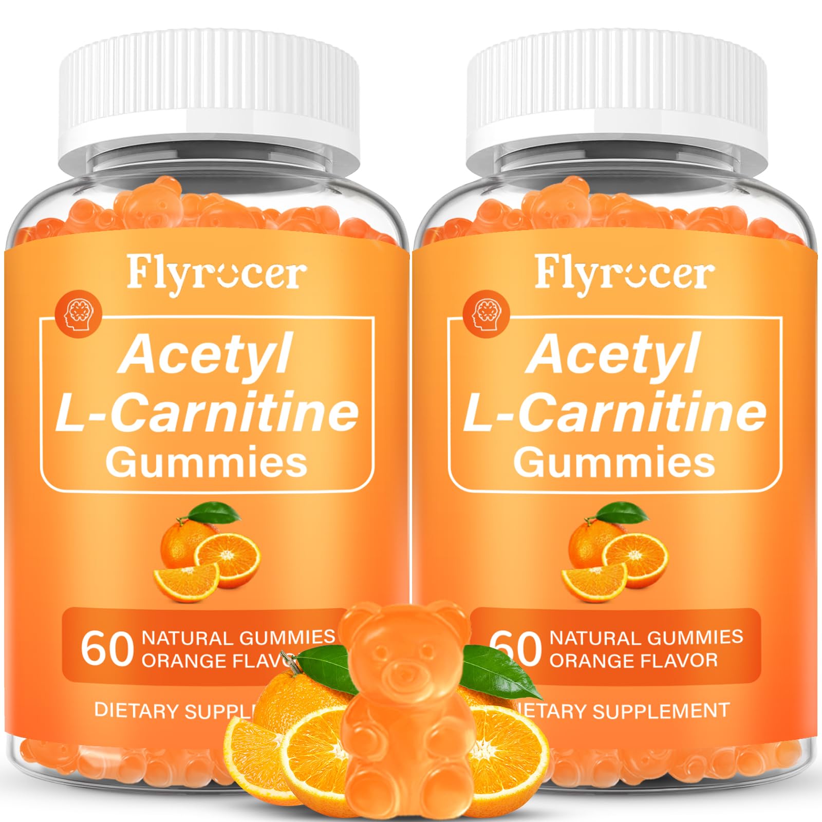 2 Pack Acetyl L-Carnitine Gummies front view