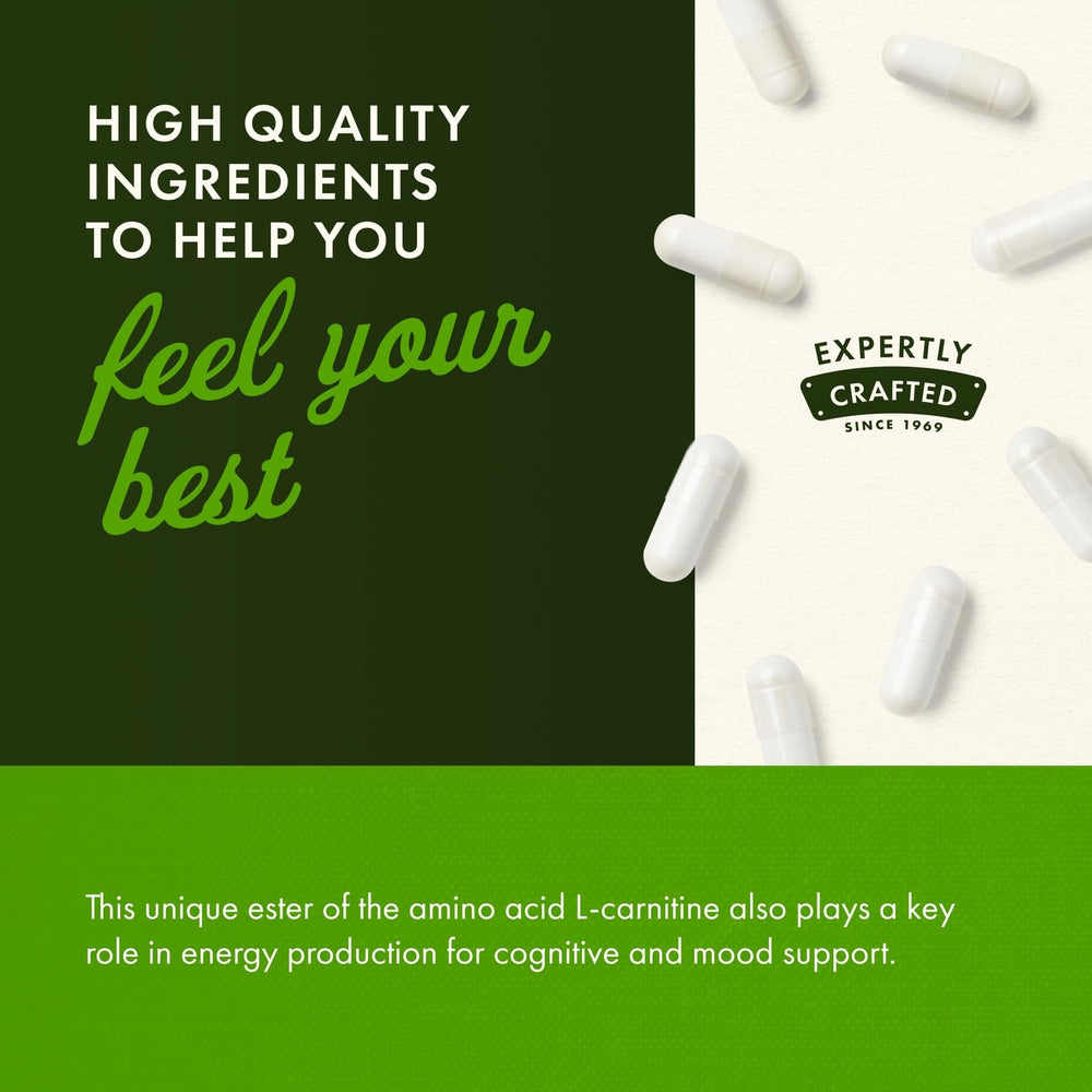 Nutrition facts for Swanson Premium Acetyl L-Carnitine 500 mg