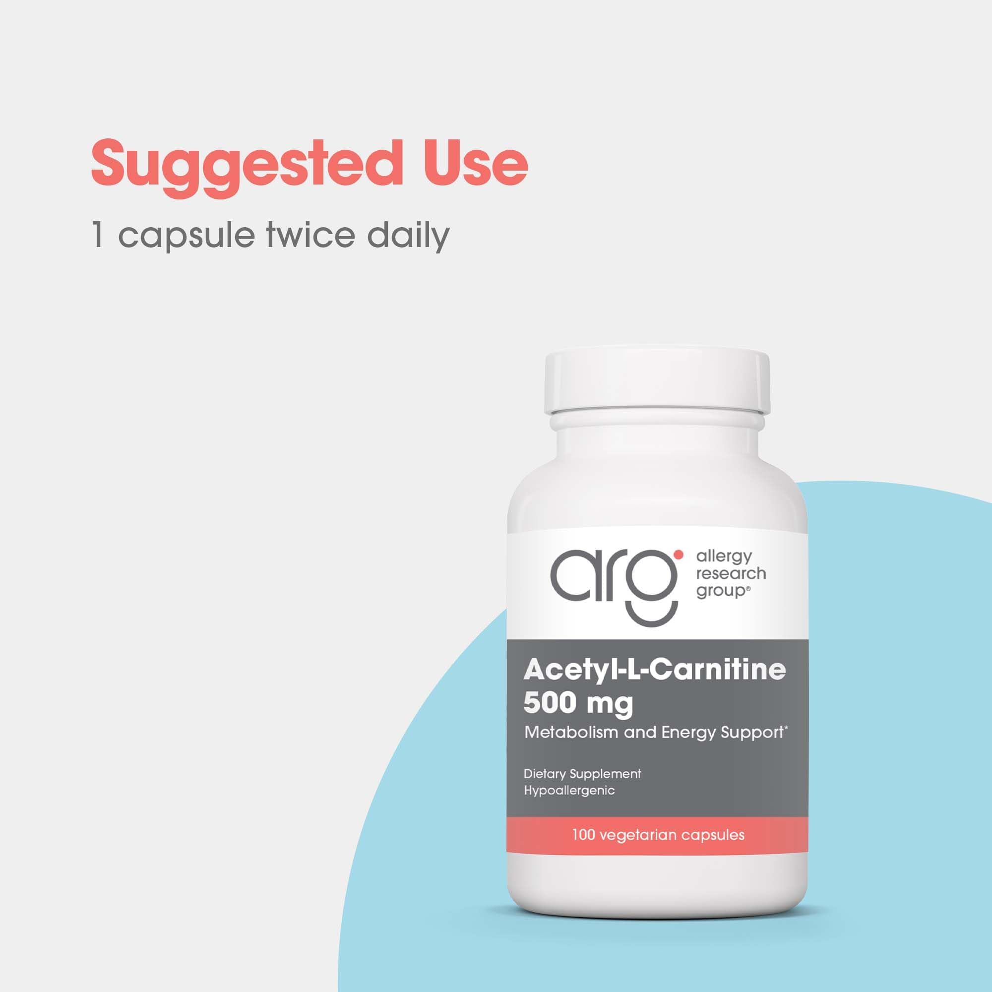 Close-up of Acetyl-L-Carnitine 500mg capsules
