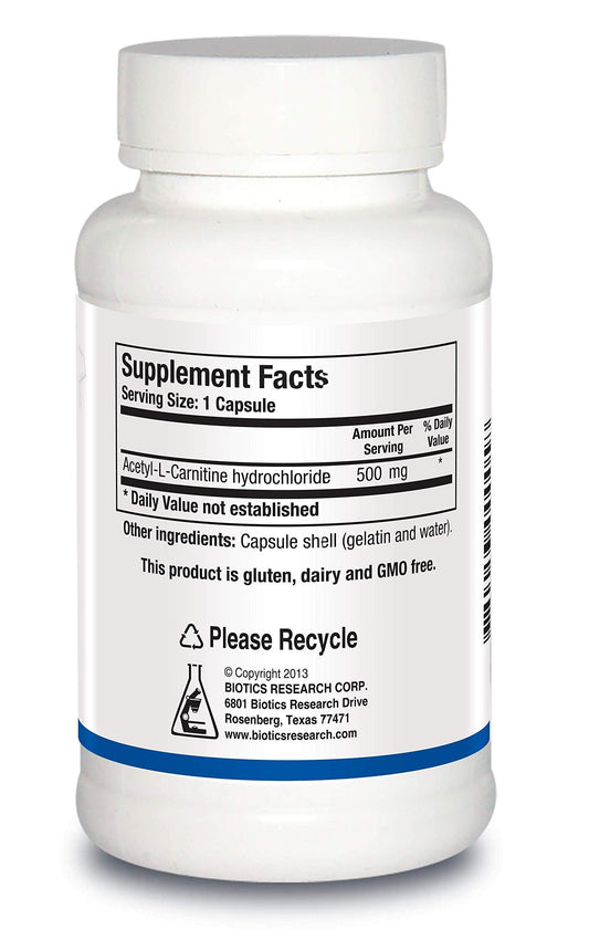 Acetyl L-Carnitine 90 Caps bottle showing energy support
