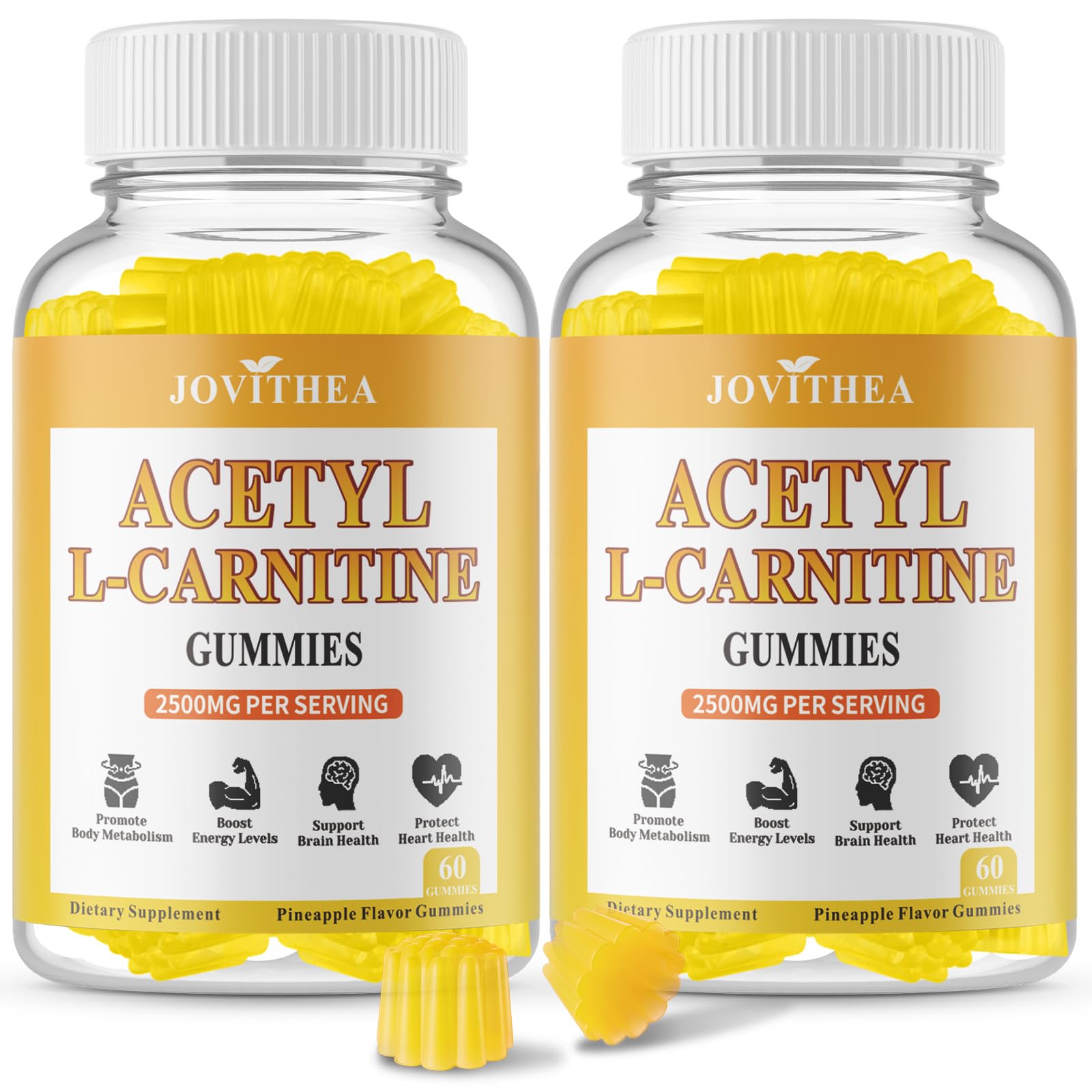 2-pack Acetyl L-Carnitine Gummies 120-count bottle