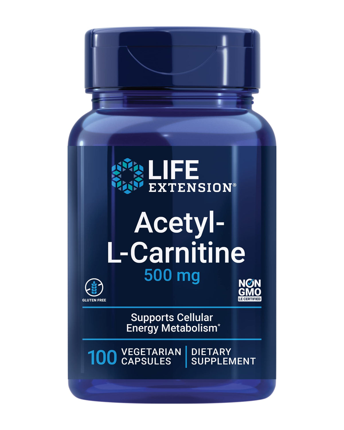 Acetyl-L-Carnitine with Vitamin C bottle illustrating brain energy support