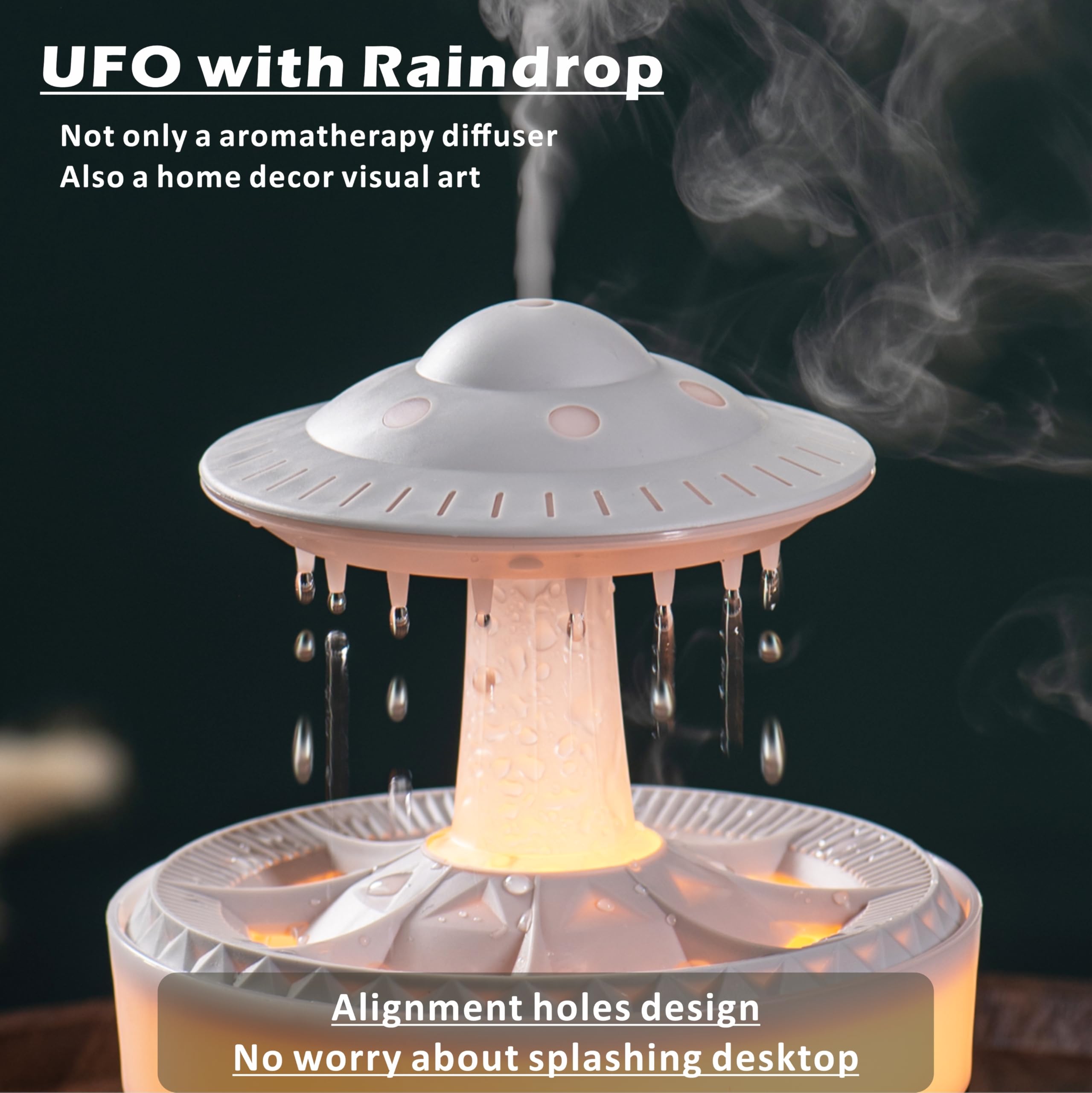 AChoice4U LED color options on UFO diffuser in Black