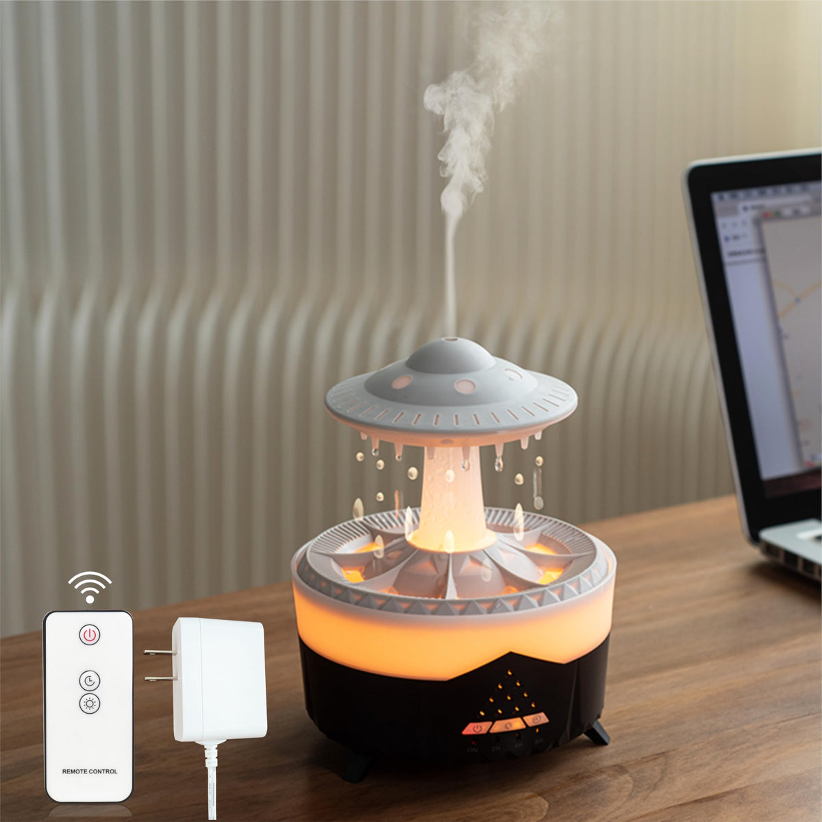 AChoice4U UFO Raindrop Diffuser 350ml Black – front view