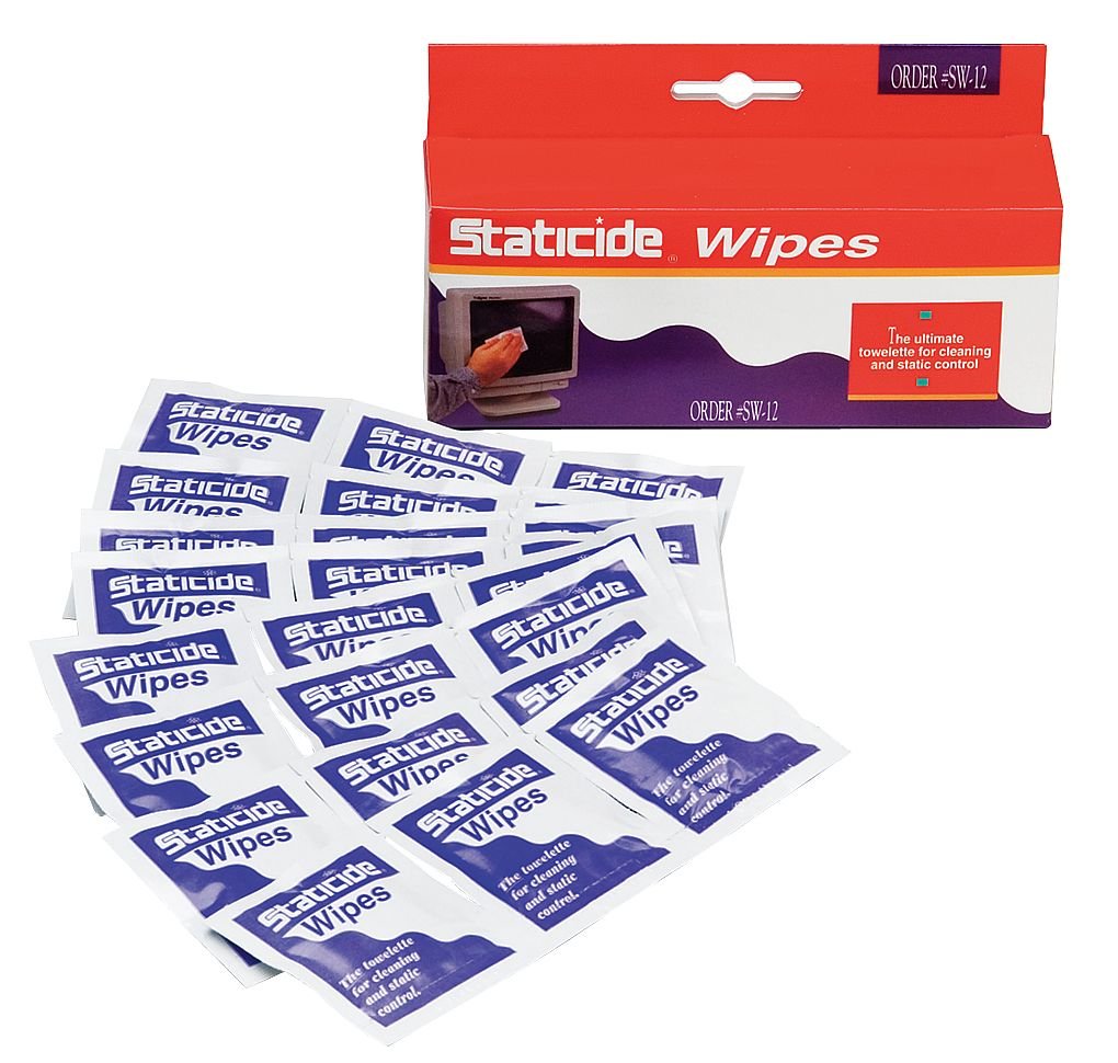 ACL Staticide Staticide Wipes 5 x 8 inches, 24 per package, Made in United States