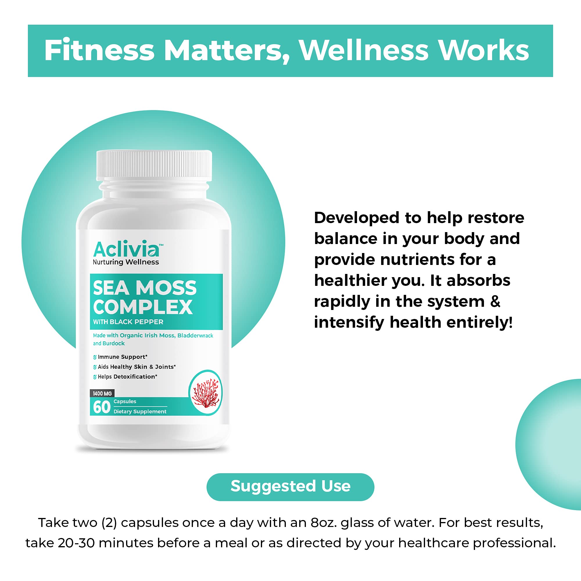 Aclivia bottle with Bioperine for absorption