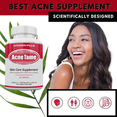 Illustration of ingredients for acne care