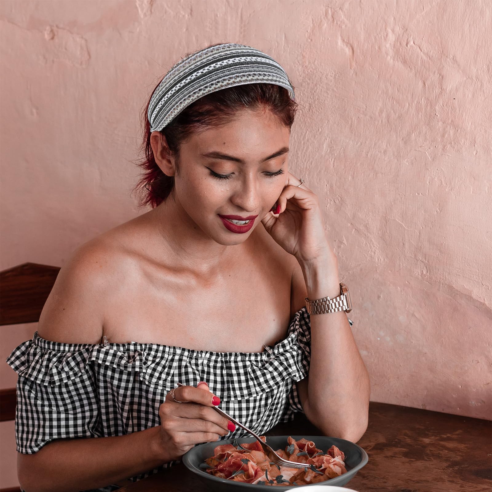 ACO-UINT fabric hairband with soft touch finish for all day comfort