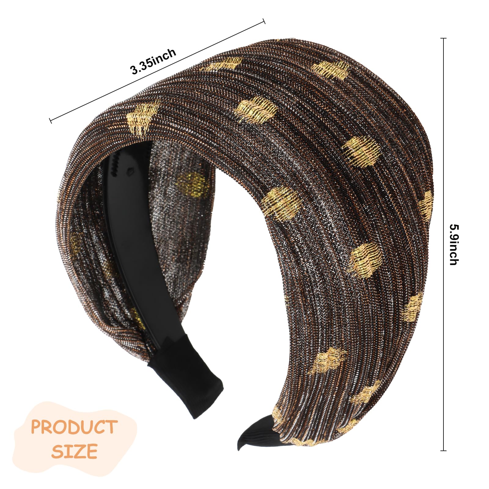ACO-UINT stretchable fabric headband adapts to many head sizes.