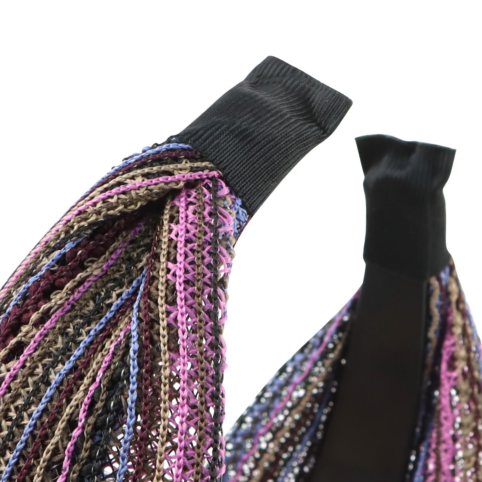 ACO-UINT Boho Headband suitable for parties, photos, and daily use in purple.
