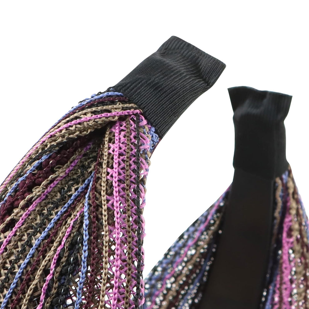 ACO-UINT Boho Headband suitable for parties, photos, and daily use in purple.