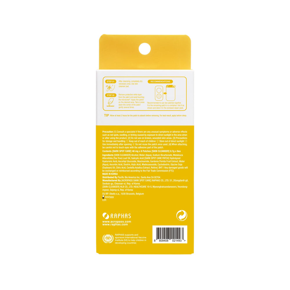 Acropass patch application on skin demonstrates targeting post-blemish areas.