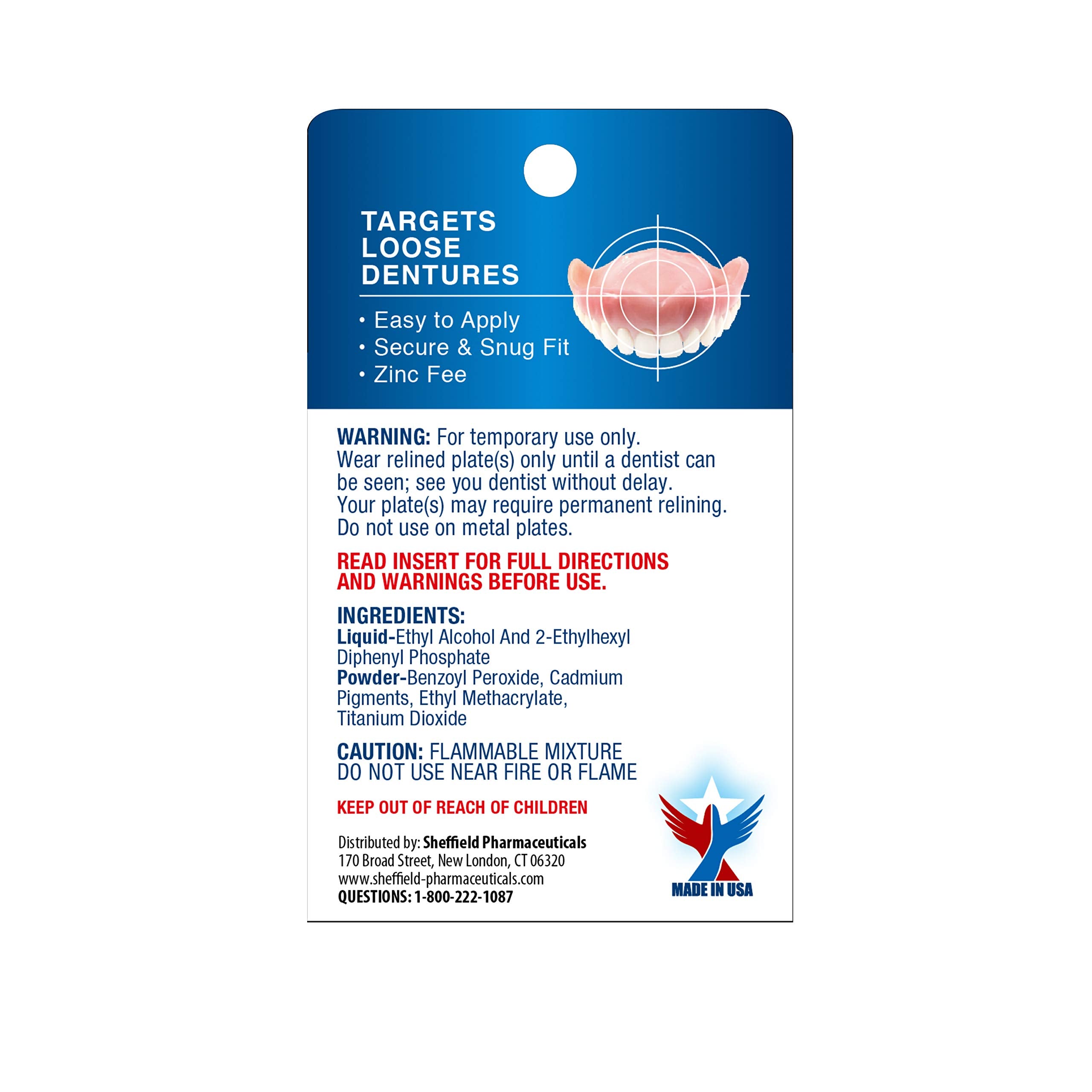Applying Acryline Reliner to an upper denture for a secure fit