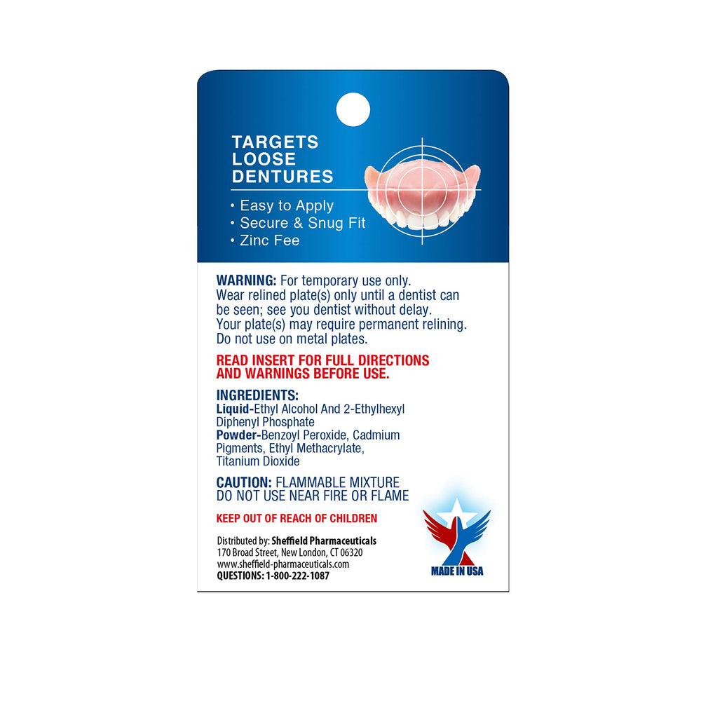 Applying Acryline Reliner to an upper denture for a secure fit