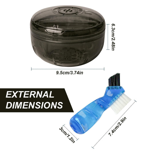 ACSKD Retainer Cleaning Case in black - side/closed view