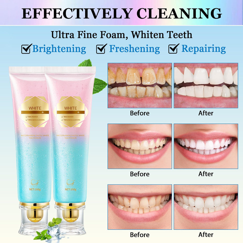 Close-up of Acssart Niacinamide Whitening Toothpaste tube