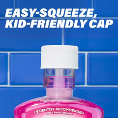 Breath-freshening action for ACT Kids Bubblegum Blowout Rinse
