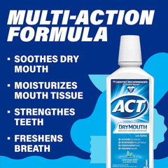 Close-up of Act Tot Care Dry Mouth Rn 18z label