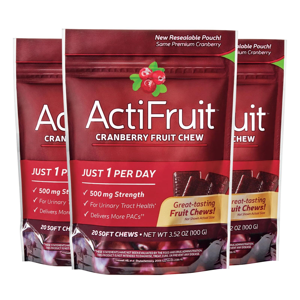 ActiFruit 20 soft chews multi-pack – front view