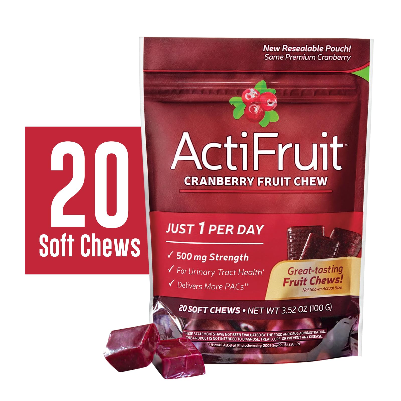 ActiFruit 20 soft chews multi-pack – packaging and box