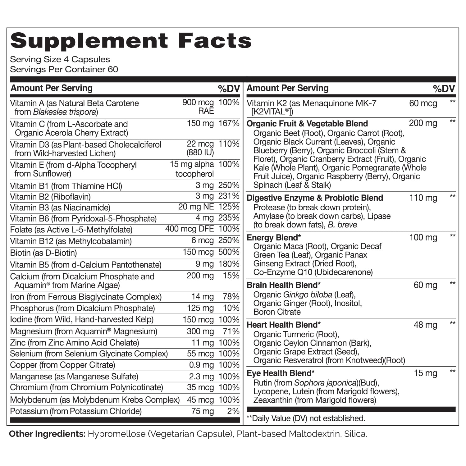 Activated B vitamins and chelated minerals for superior absorption