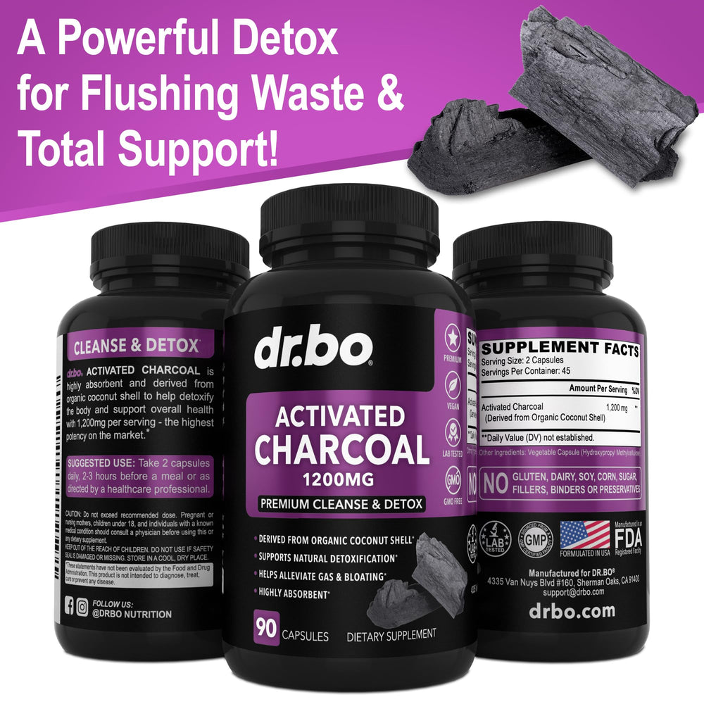 Family-friendly activated charcoal capsules for men, women, and kids